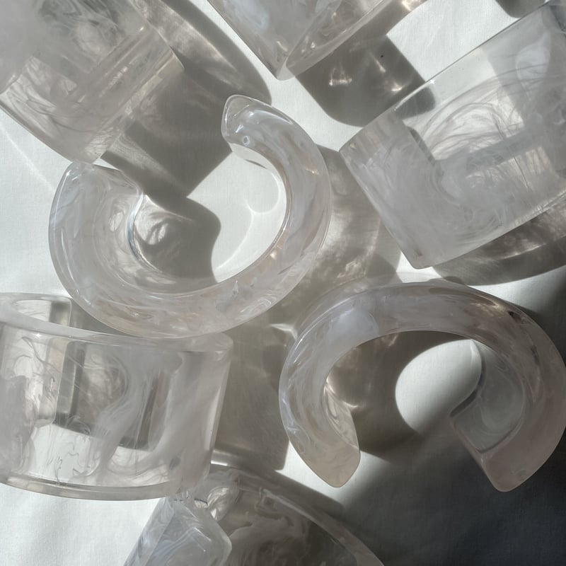 bon bangle/clear white | yurikaakutsu bon bangle/clear white | yurikaakutsu