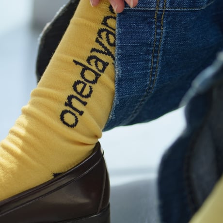 merino border socks / merino logo socks