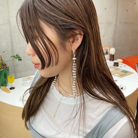 dot baroque pearl /silver925  pierce,earring