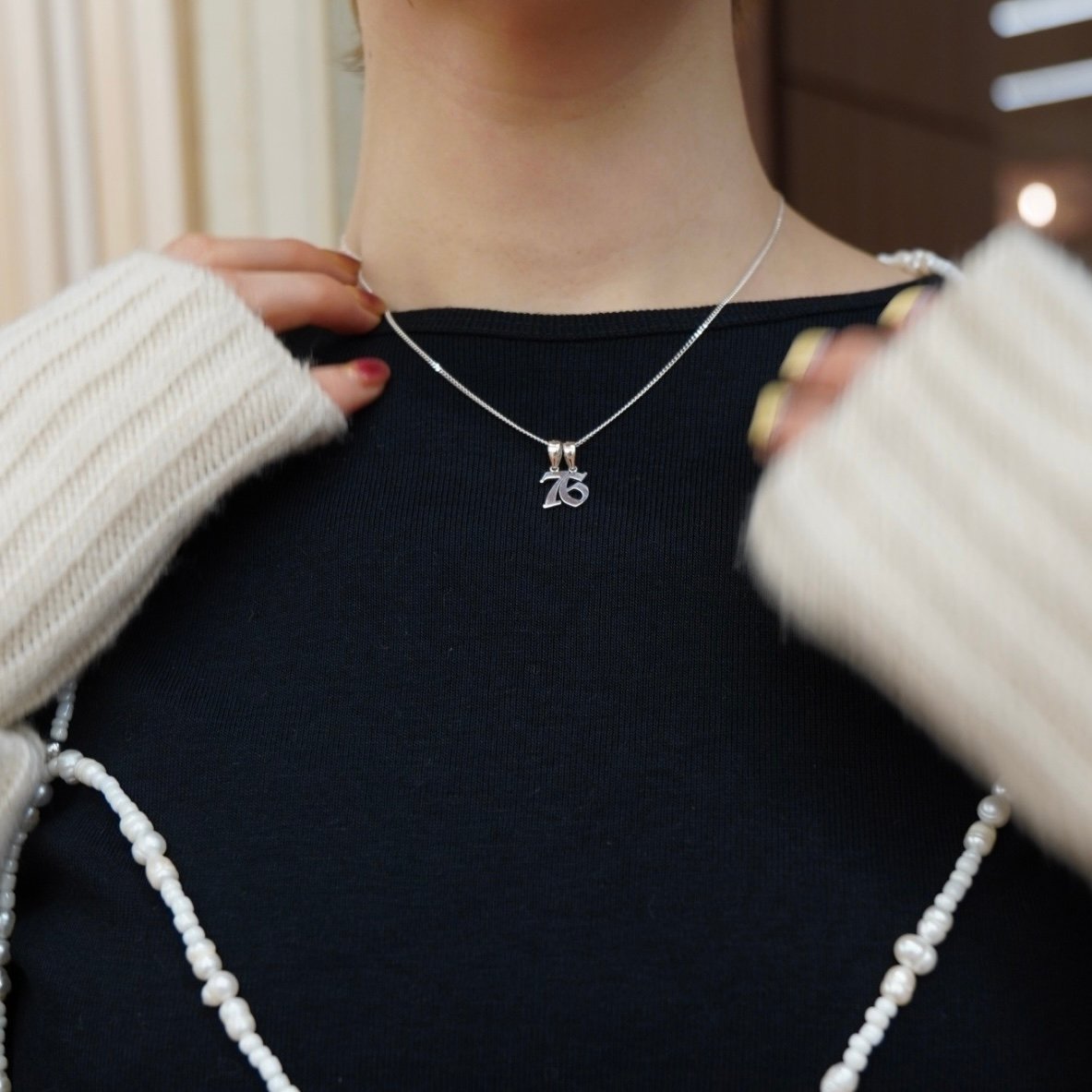 ロゴチャーム ネックレス セット販売】tos initials necklace(数字チャーム) | yurikaak