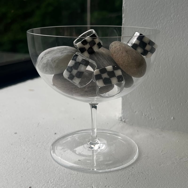 【試着のみ】yurika akutsu checker glass ring checker glass ring | yurikaakutsu