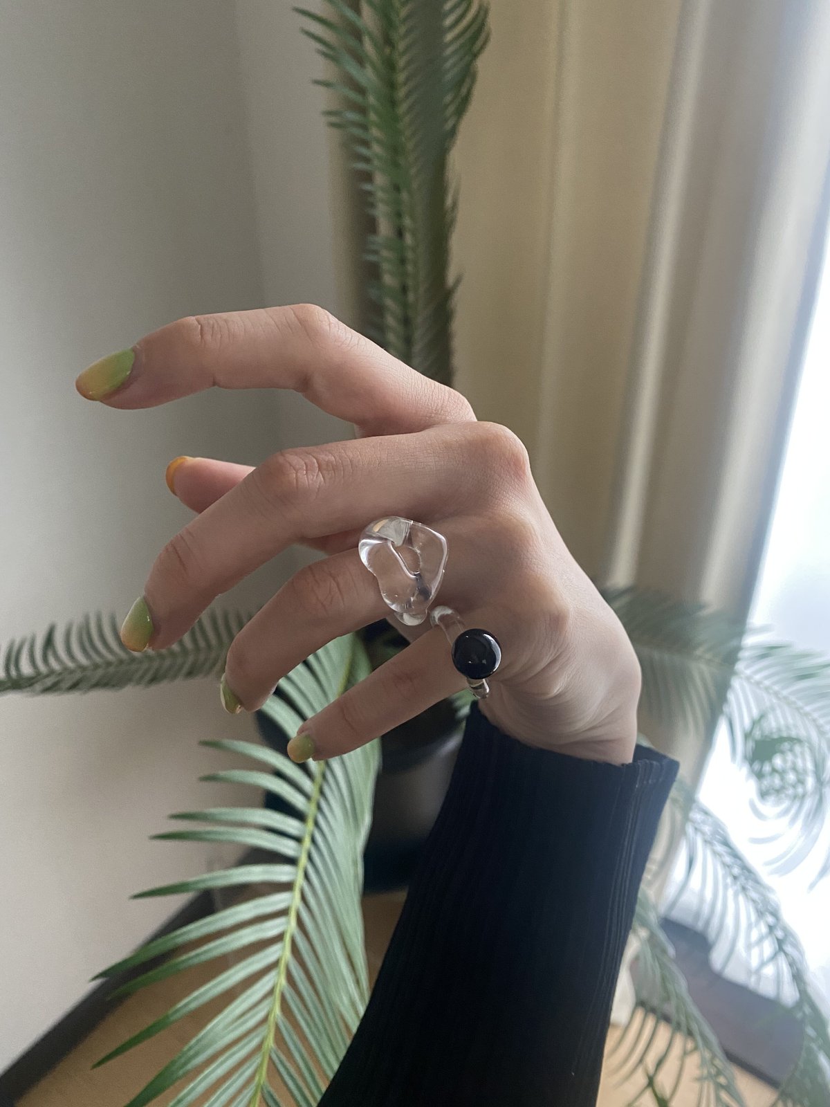 yurika akutsu♡clear glass ring