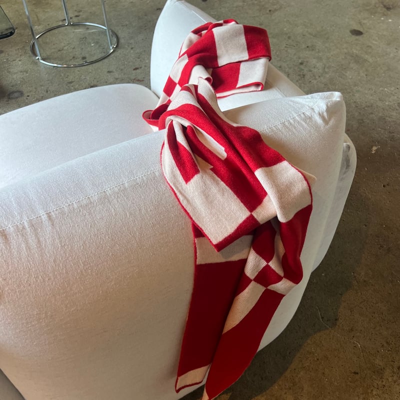 Merino Wool Check Muffler | yurikaakutsu