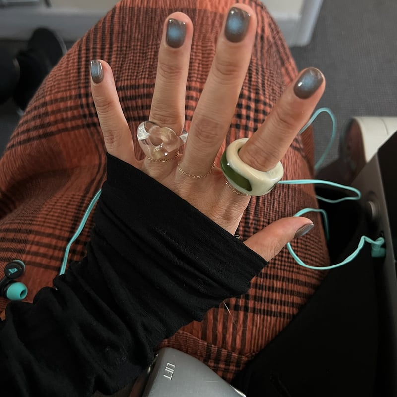 window glass ring green | yurikaakutsu