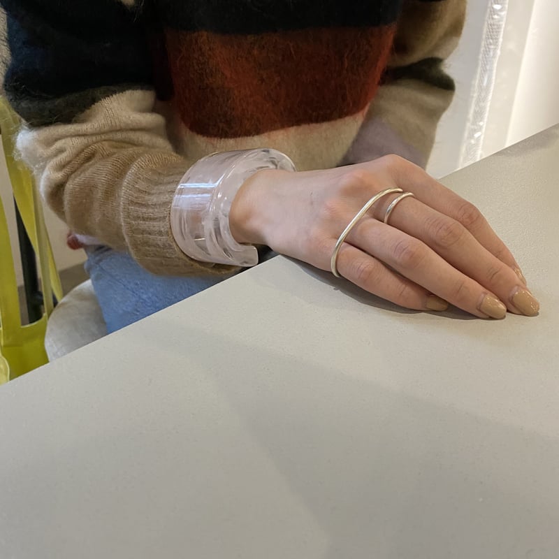 bon bangle/clear white | yurikaakutsu bon bangle/clear white | yurikaakutsu