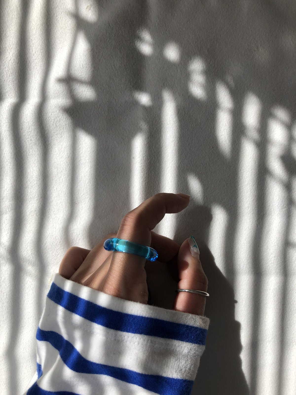 blue glass ring 6,7,8,9,10号 | yurikaakutsu blue glass ring 6,7,8,9,10号 | yurikaakutsu
