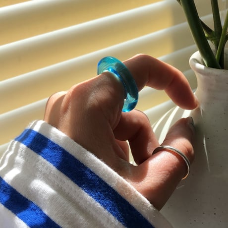 blue glass ring  6,7,8,9,10号