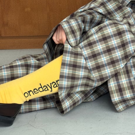 merino border socks / merino logo socks