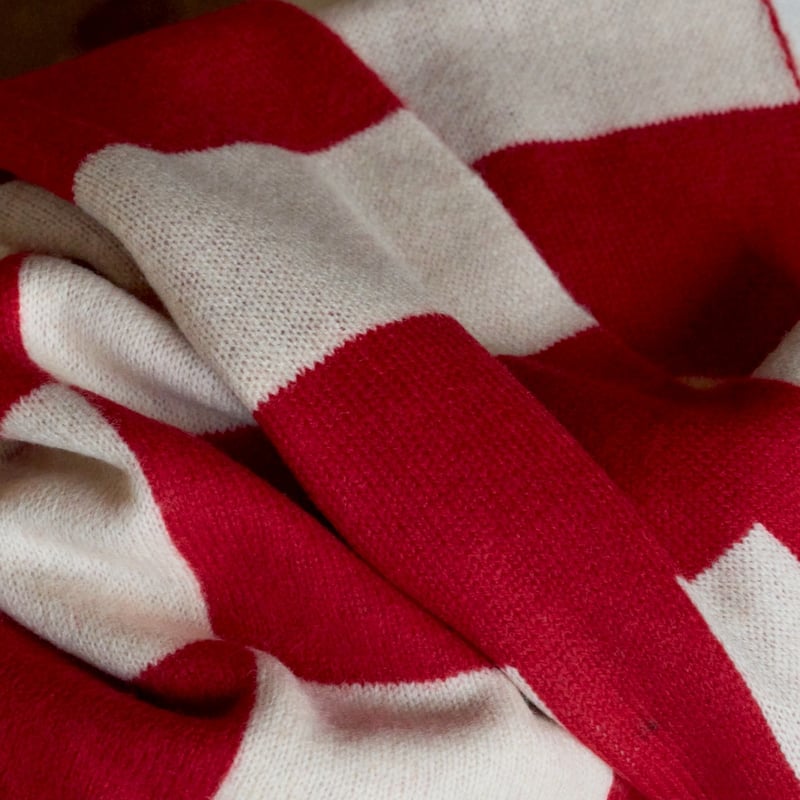 Merino Wool Check Muffler | yurikaakutsu