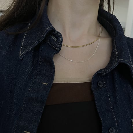 screw chain necklace / silver925