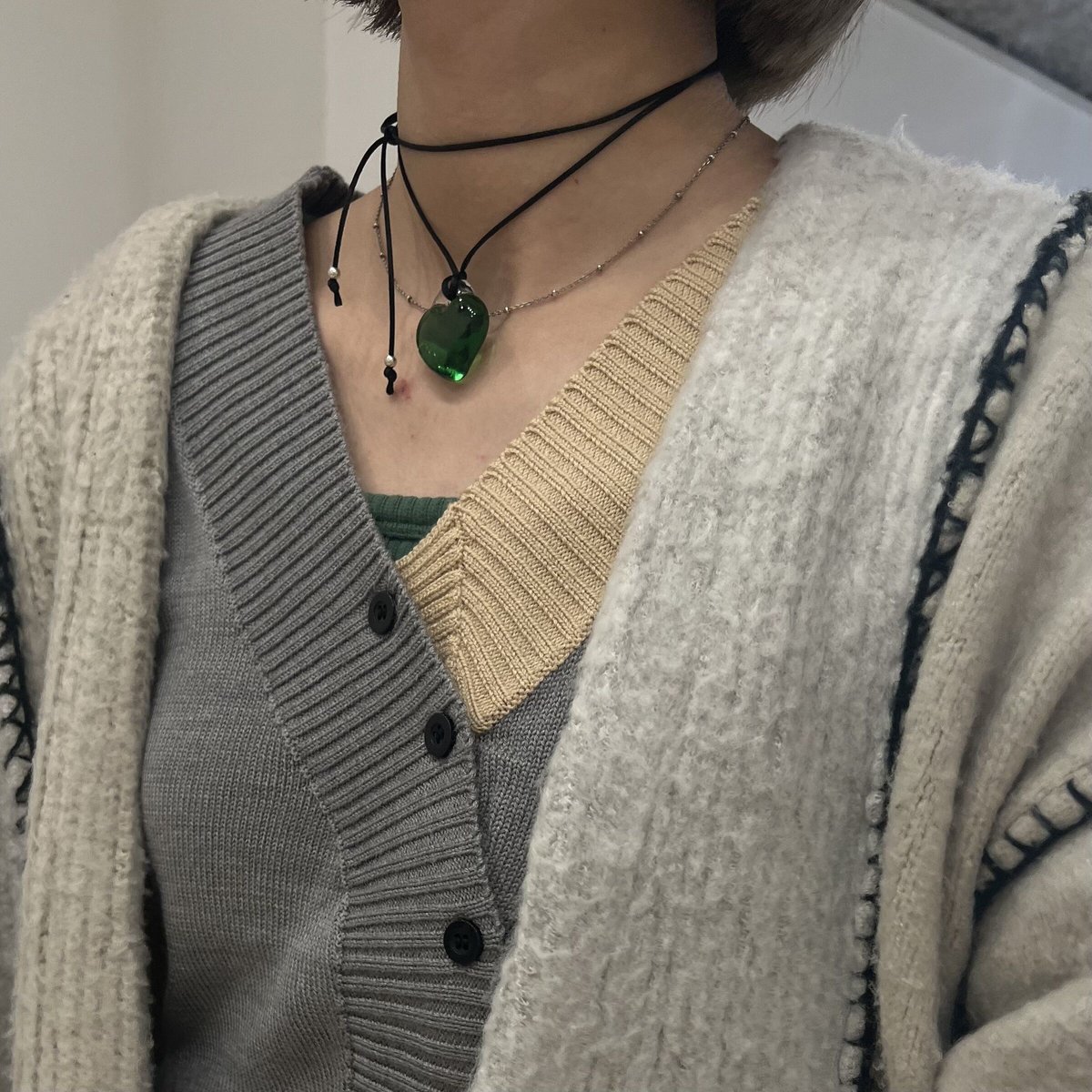 ho. glass string necklace | yurikaakutsu ho. glass string necklace | yurikaakutsu