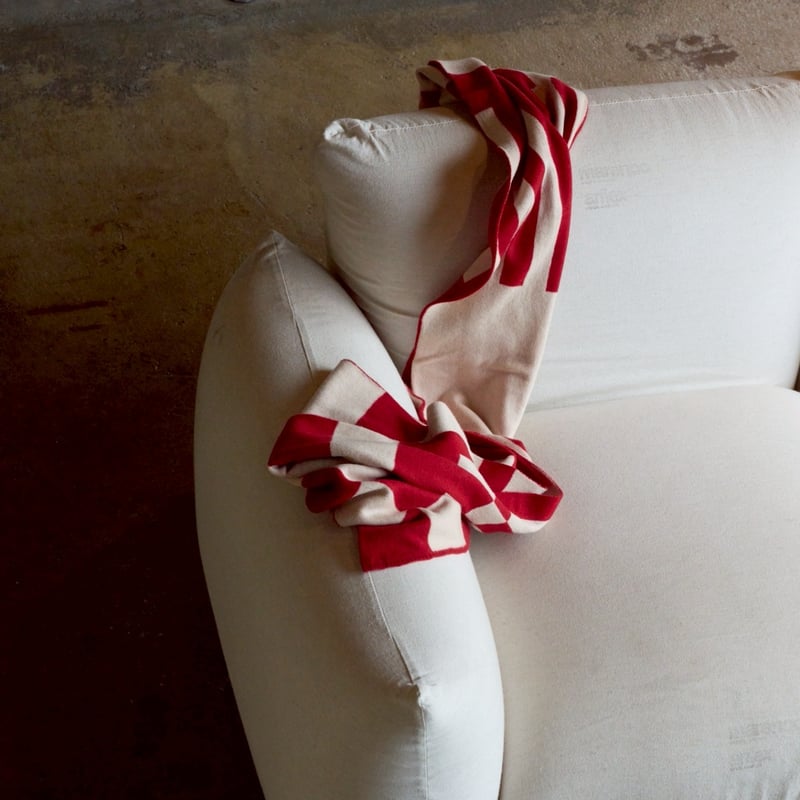 Merino Wool Check Muffler | yurikaakutsu