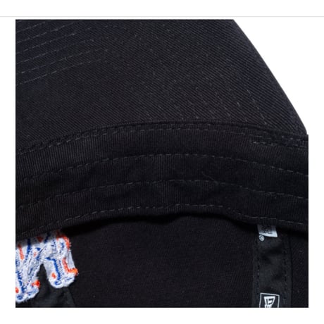 【NEWERA】カジュアルクラシック MLB Casual Classic ニューヨーク・メッツ ミッドロゴ ブラック × スノーホワイト/ロイヤル/オレンジエイド