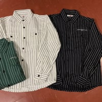 【SKREWZONE】DEPT STRIPE WORK SHIRTS L/S