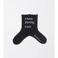 【CHAOS  FISHING  CLUB】1Pac Logo Socks BLACK