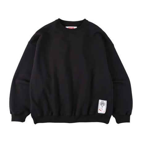 【楔　KUSABI】Flock Logo Crew Sweat - Red