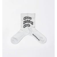 【CHAOS  FISHING CLUB】1Pac Arch Logo Socks WHITE