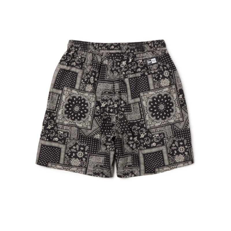 ニューエラ　ウーブン　ショートパンツ　ペイズリー NEW ERA ウーブン ショートパンツ Floral Paisley ストーン
