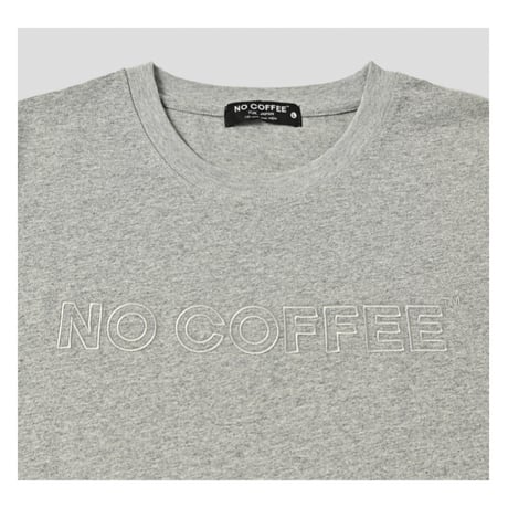 【NC by NO COFFEE】アウトライン刺繍S/S TEE　GRAY