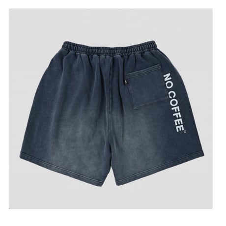 【NC by NO COFFEE】サルファーダイ クラックプリント スウェットショーツ NAVY