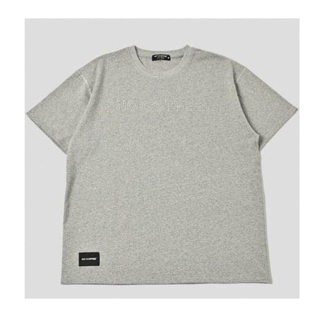 【NC by NO COFFEE】アウトライン刺繍S/S TEE　GRAY
