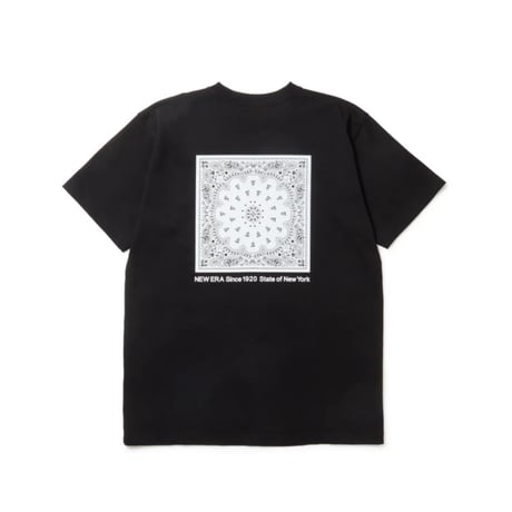 【NEWERA】半袖 コットン Tシャツ Paisley ブラック