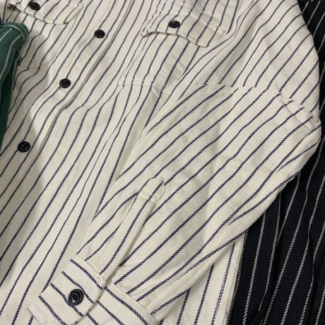 【SKREWZONE】DEPT STRIPE WORK SHIRTS L/S