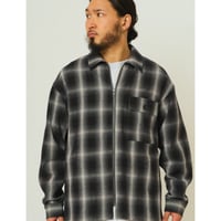 【BIG MIKE】Heavy Flannel Zip Shirt Jacket - 102535700