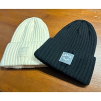 【SKREWZONE】CLEAR BOX LOGO RIB KNIT CAP