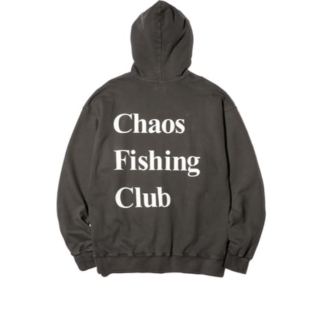 【CHAOS FISHING CLUB】Logo Pigment Hoodie INK BLACK