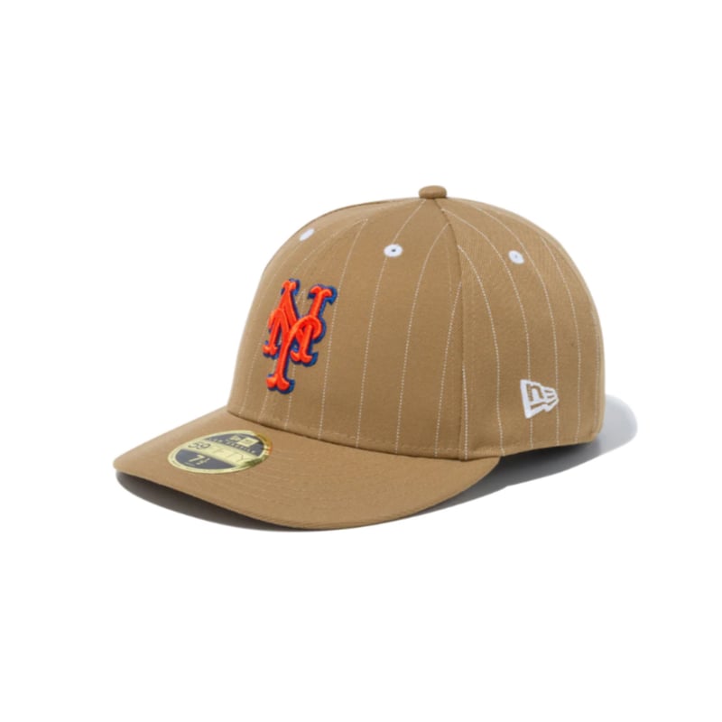 NEWERA】LP 59FIFTY MLB Pinstripe ニューヨーク・メッツ カーキ