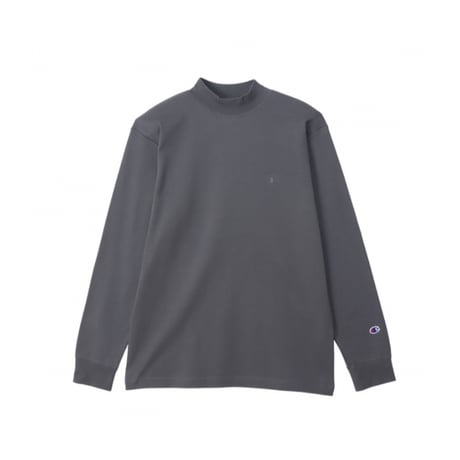 【CHAMPION】モックネックロングスリーブTシャツ
