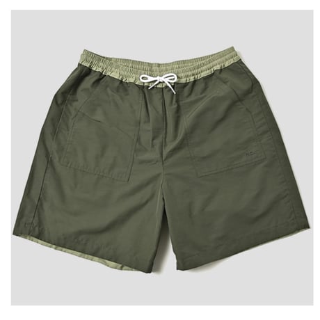 【NC by NO COFFEE】リバーシブルショーツ　KHAKI×GREEN