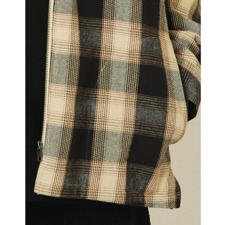 【BIG MIKE】Heavy Flannel Zip Shirt Jacket - 102535700