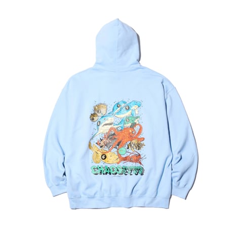【CHAOS FISHING CLUB】Road Of The Sea Hoodie　light blue