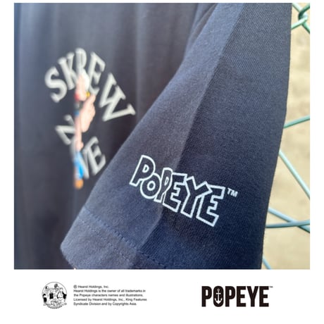 【SKREWZONE】×POPEYE™︎Tシャツ　BLACK