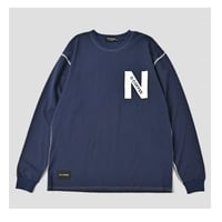 【NC by NO COFFEE】"N" ロゴプリント L/S Tee NAVY