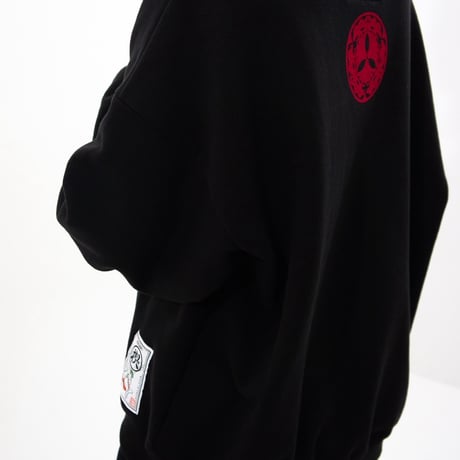 【楔　KUSABI】Flock Logo Crew Sweat - Red