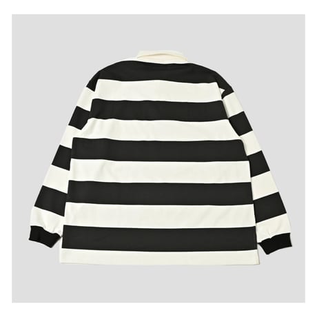【NC by NO COFFEE】ボーダーラガーシャツ　BLACK×WHITE