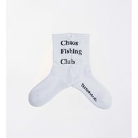 【CHAOS  FISHING  CLUB】1Pac Logo Socks white