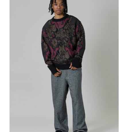【UNFRM】MOHAIR KNIT VINTAGE FLOWER CAMO COMMAND SWEATER