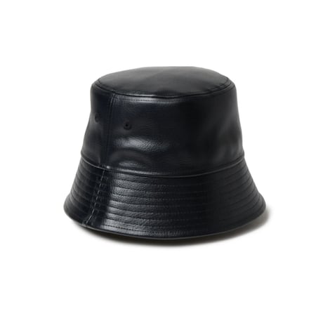 【NEWERA】バケット01 セーラーブリム Synthetic Leather シンセティックレザー ブラック
