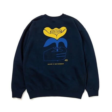 【FOURTHIRTY】NF "AGING IS REFINEMENT" C/N SWEAT [ナツヒデ クルーネック スウェット]