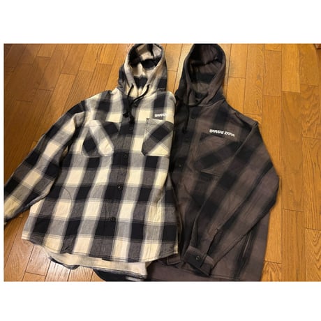 【SKREWZONE】×ZENSIST HOOD FLANEL SHIRTS