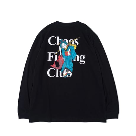 【CHAOS FISHING CLUB】The Original Fishing Girl T-Shirt L/S BLACK
