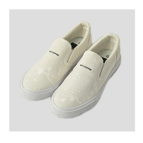 【NC byNO COFFEE】ハンドペイントスリッポン　WHITE