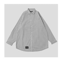 【NC by NO COFFEE】ビッグシルエットストライプシャツ　BLACK