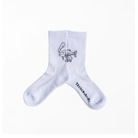 【CHAOS FISHING CLUB】1Pac Osakana Kun Socks　WHITE