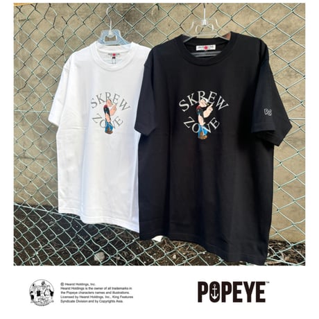 【SKREWZONE】POPEYE™︎ Tシャツ　WHITE
