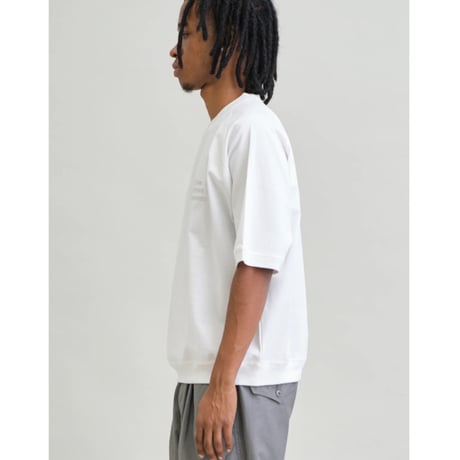 【UNFRM】UOS EMBROIDERY PONTE RIB 1/2 PULLOVER SHIRT